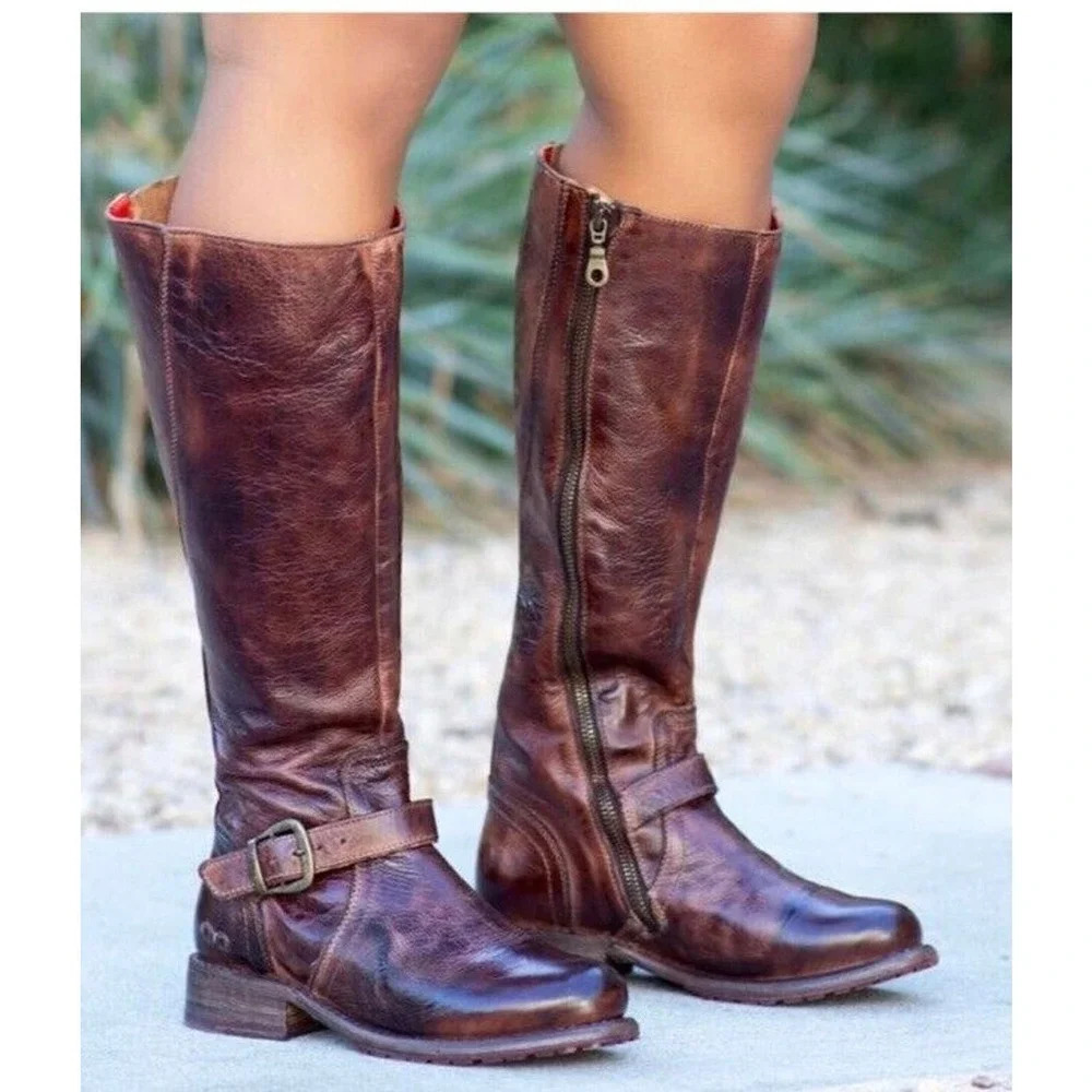 Bed Stu Glaye Knee High Boots, Teak Rustic, Women's Size 6.5 M